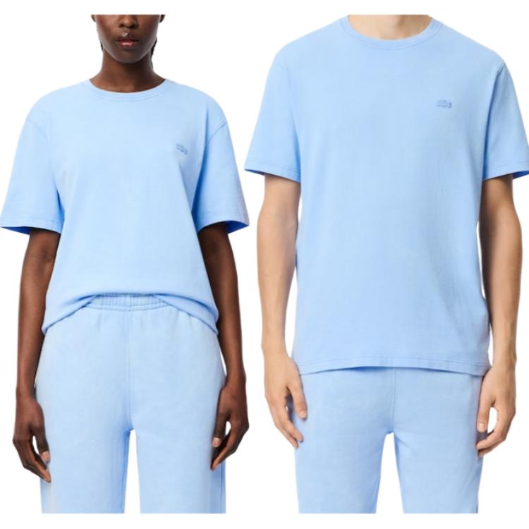 Футболка LACOSTE с нашивкой-логотипом, светло-голубой — фото 4