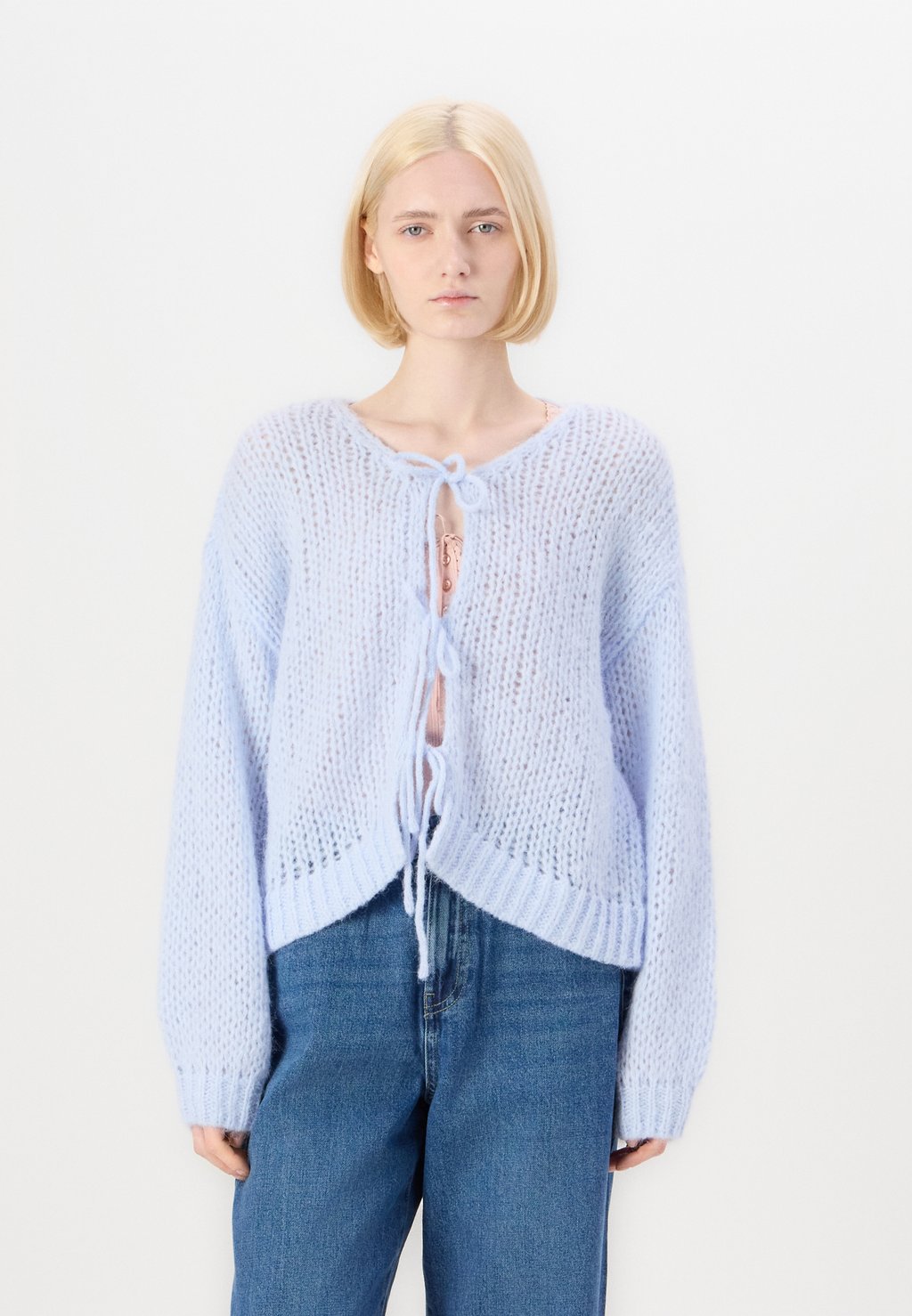 

Кардиган VMALOA BOW CARDIGAN Vero Moda, светло-голубой