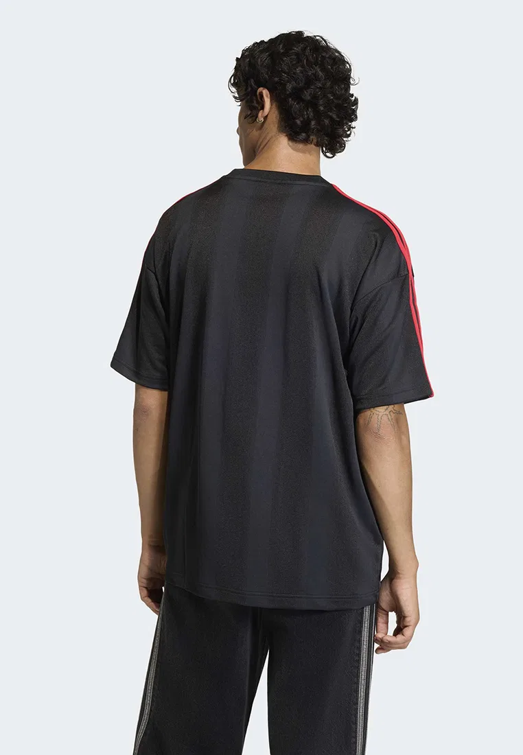 Футболка с джаккардовым узором, Adicolor, Adidas, черный — фото 2