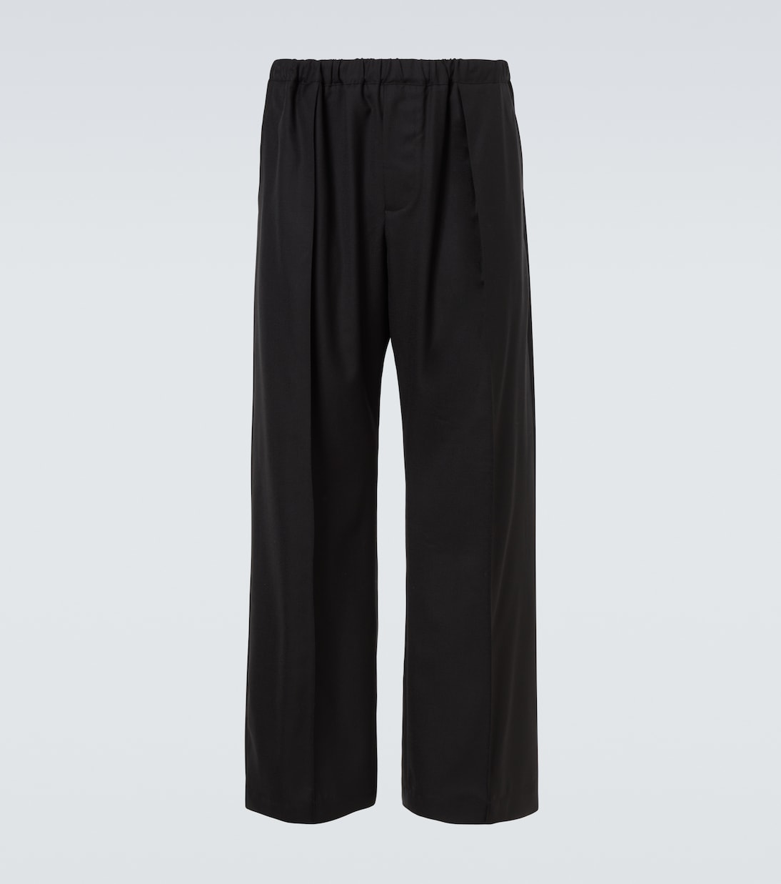 

Шерстяные брюки широкого кроя Plan C, черный