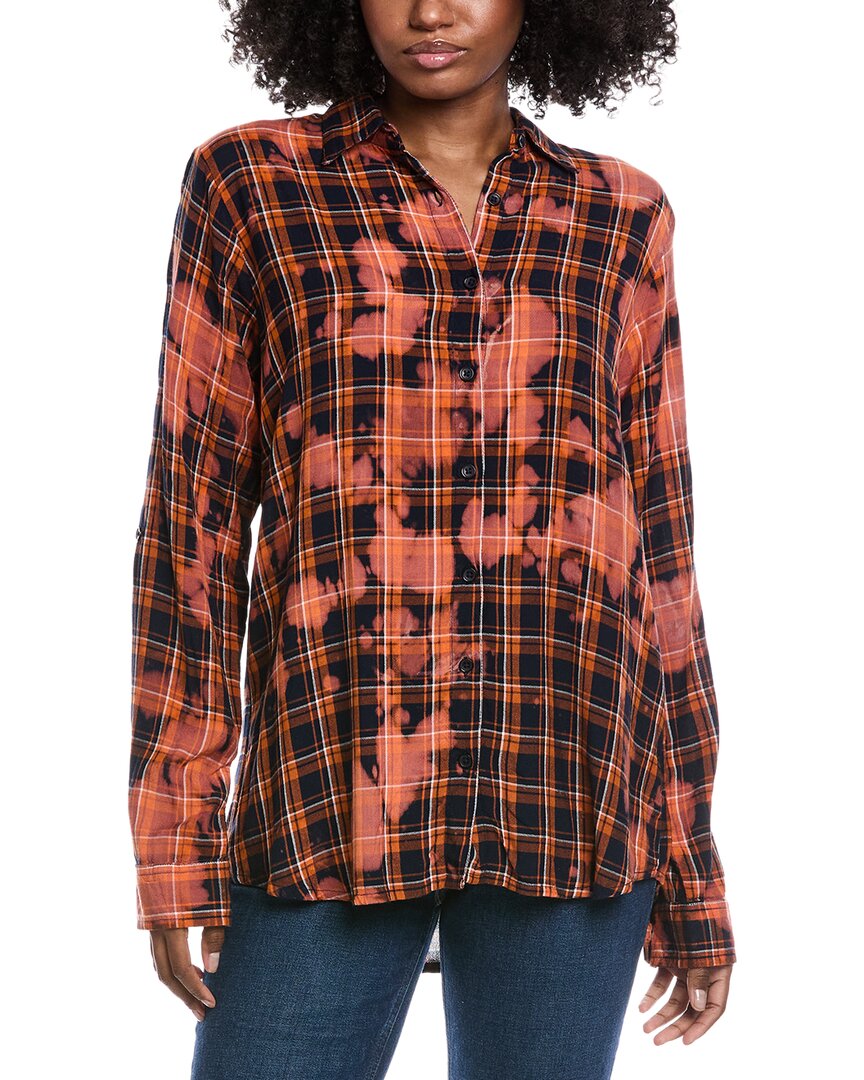 

Рубашка из винтажной выстиранной фланели Nu Nu Vintage, оранжевый