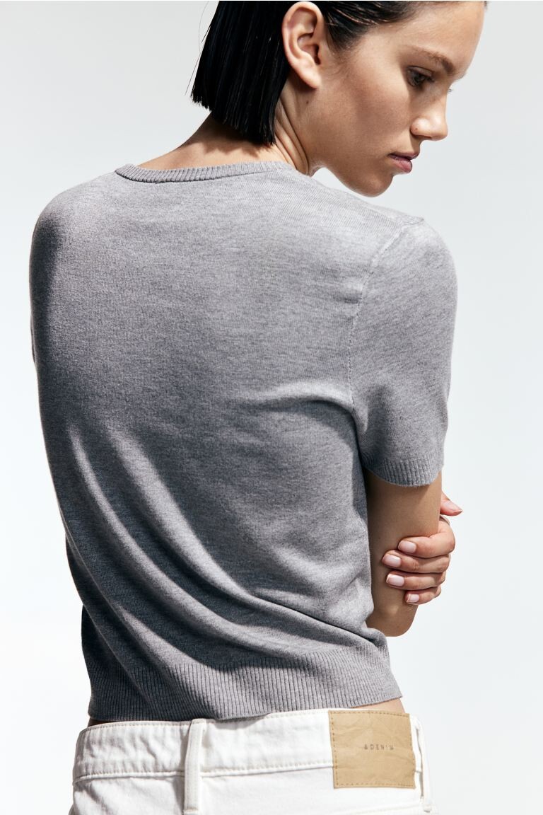 

Футболка тонкой вязки H&M, серый