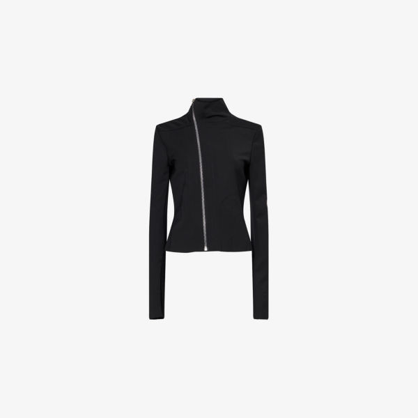 

Куртка Gary с высоким воротником из смесовой шерсти с эластаном Rick Owens, черный