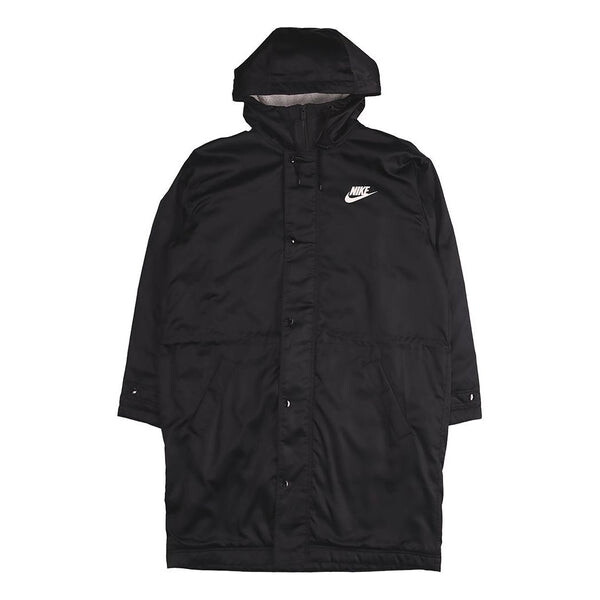 

Куртка alphabet logo hooded padded jacket black Nike, черный