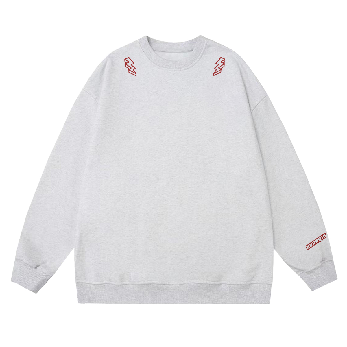 

Свитшот Unisex Crew Neck Moderate Heavyweight HUANQIU, heather серый-красный