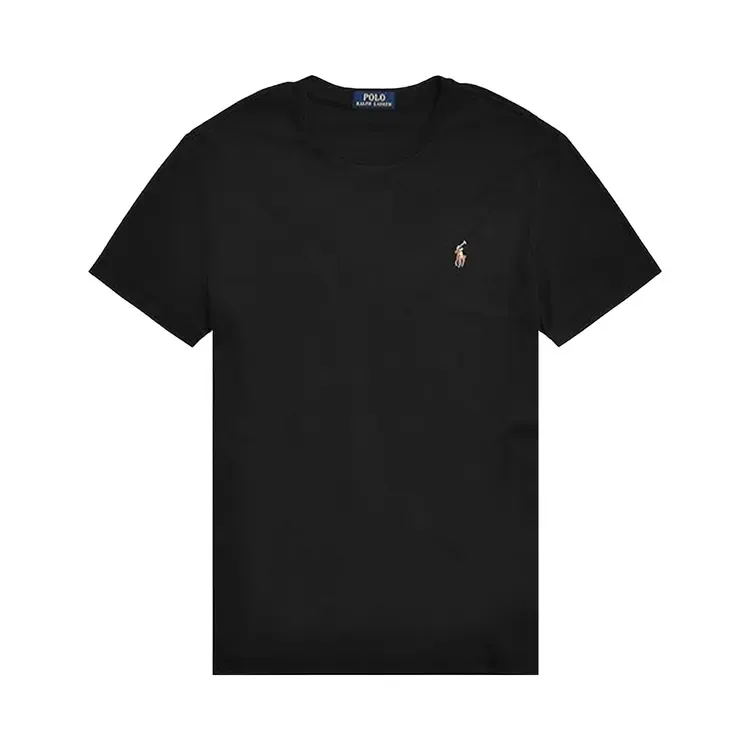 Футболка Polo Ralph Lauren с коротким рукавом, мягким и приятным на ощупь покрытием и круглым вырезом, цвет «Polo Black»