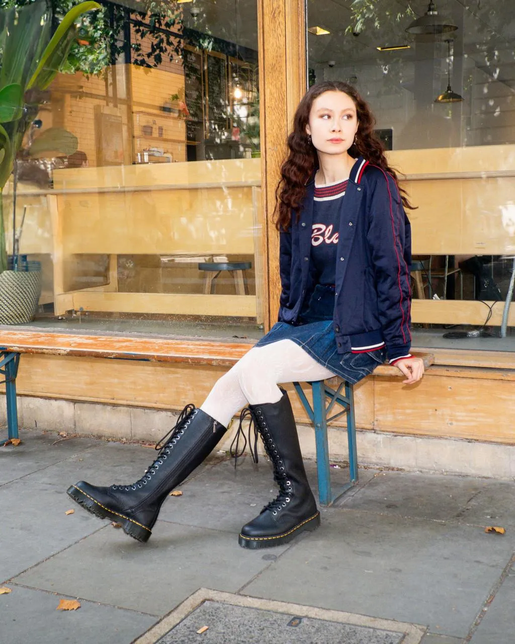 Сапоги кожаные Dr. Martens 1B60 Bex Pisa до колена, черный — фото 4