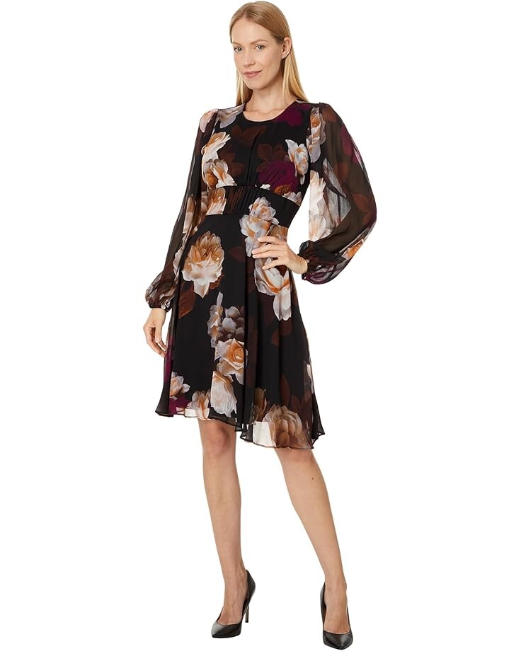 

Платье Calvin Klein Chiffon Floral Shift, цвет Persmn Multi