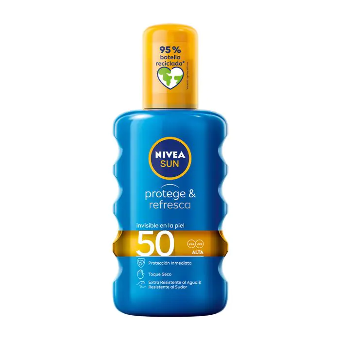 

Солнцезащитный крем spray solar protege & refresca Nivea, цвет 50