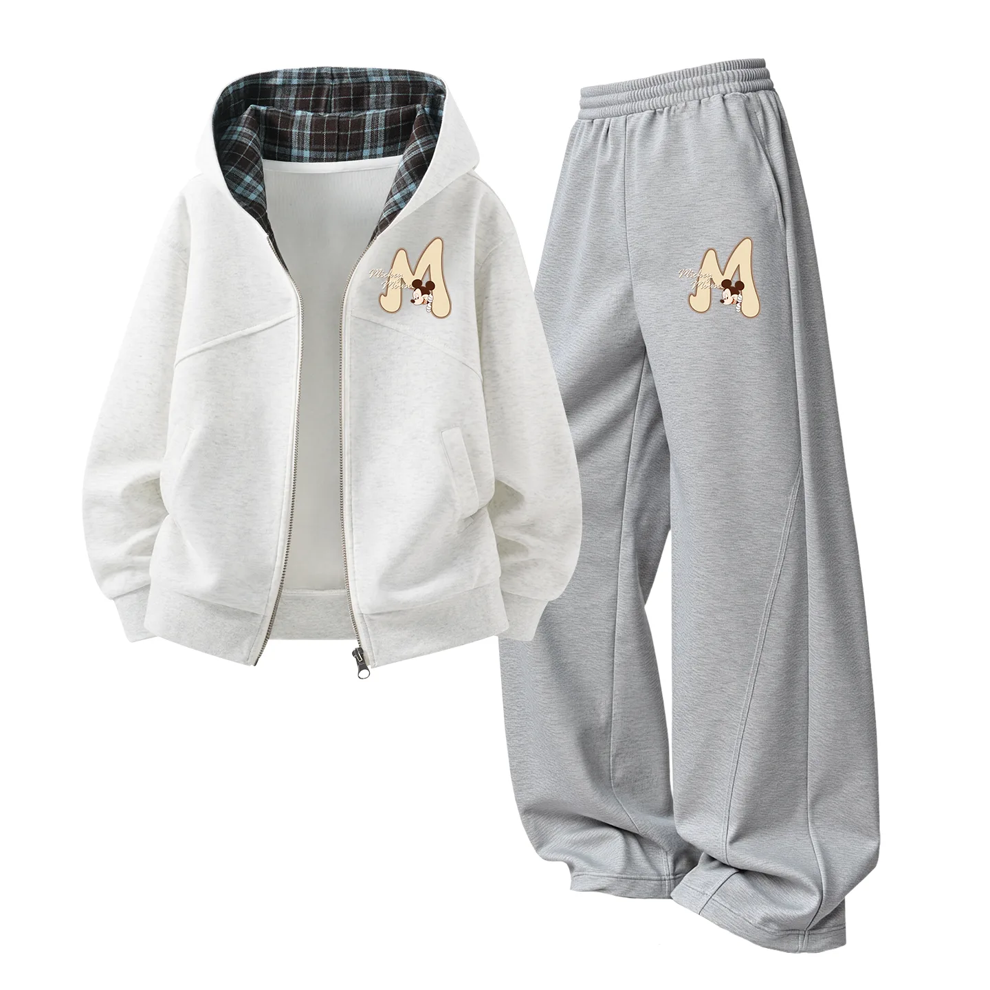 Детская повседневная спортивная футболка с круглым вырезом Disney, Di Chace K White Heather Gray+Di Chace K Light Heather Gray