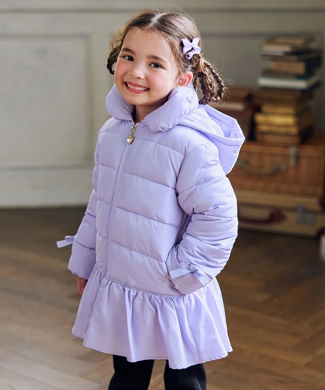 Куртка детская утепленная ANY KIDS с флисовым подкладом, цвет сиреневый