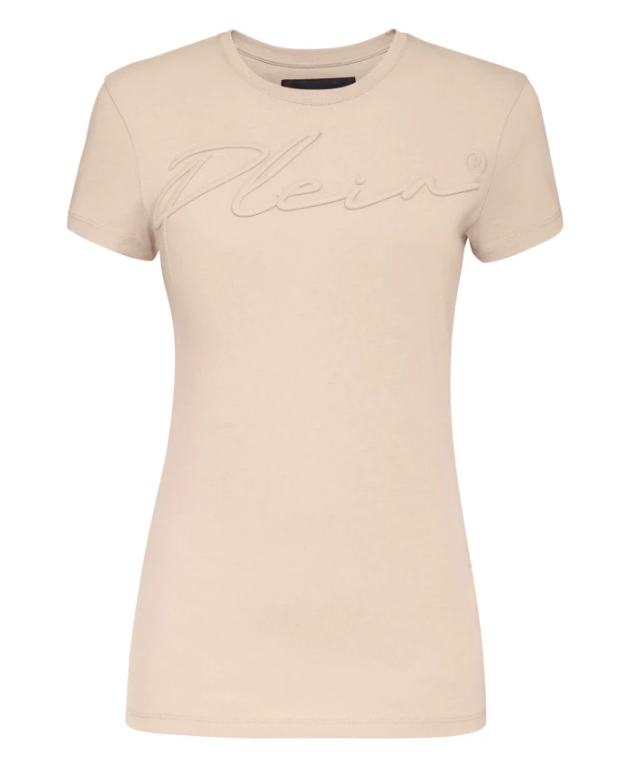 

Фирменная футболка с круглым вырезом Philipp Plein, бежевый