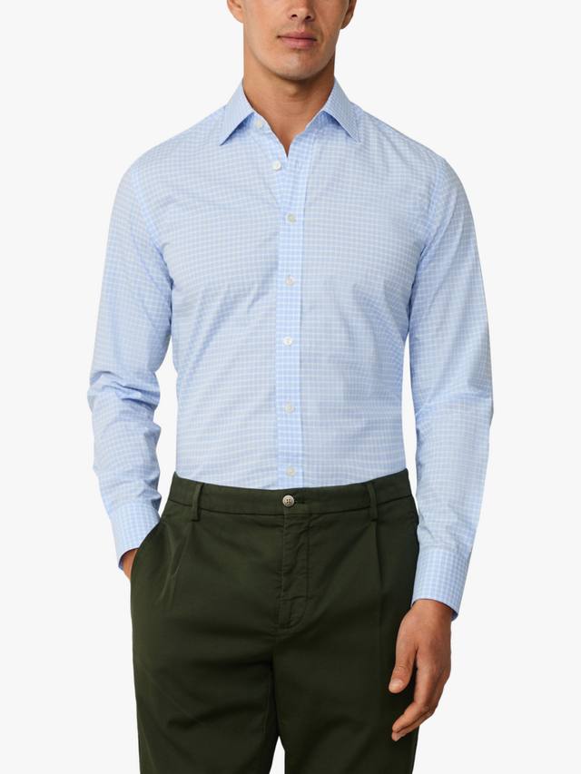 

Хлопковая рубашка с длинным рукавом и воротником Hackett London