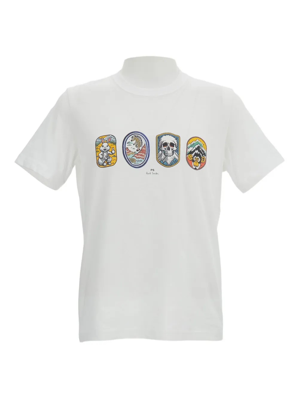 

Хлопковая футболка с круглым вырезом Paul Smith, белый