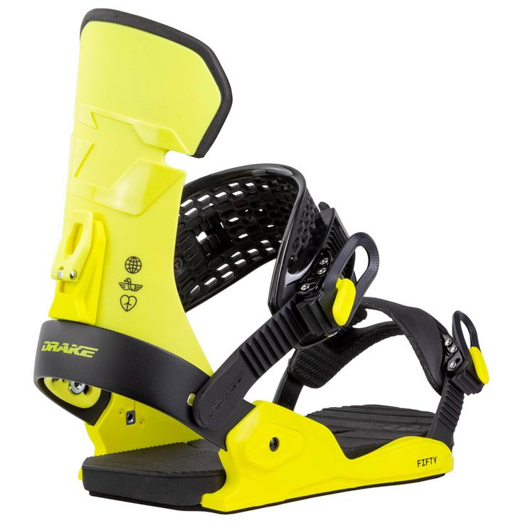 

Крепления для сноуборда пятьдесят лаймово-черные - л Drake