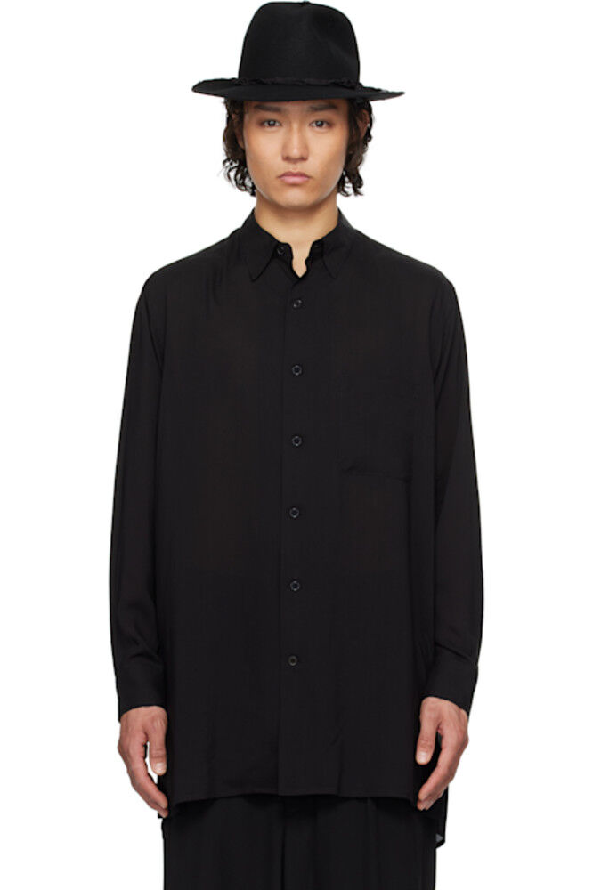 

Черная рубашка CM Cellulose Lawn Standard Oversize YOHJI YAMAMOTO
