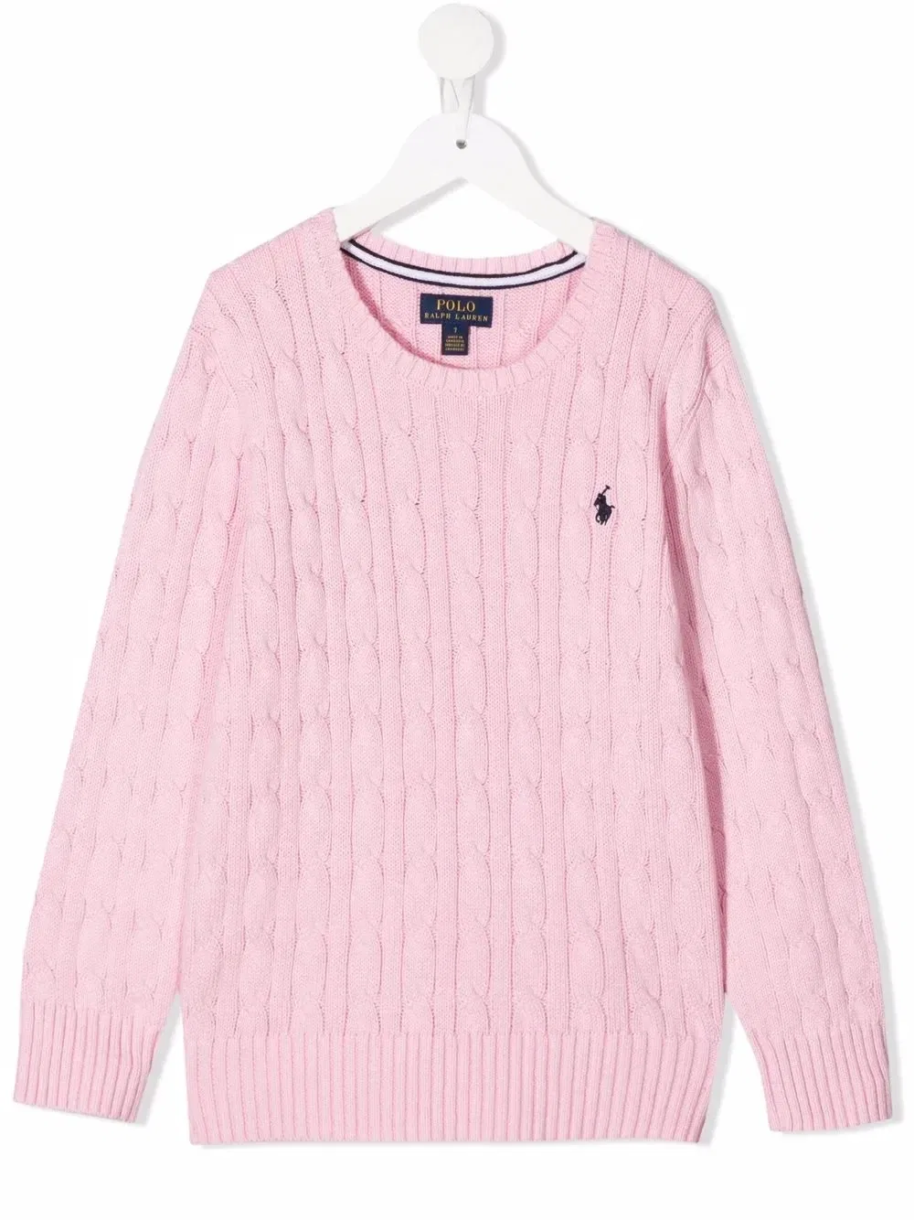 Джемпер с вышитым логотипом Polo Ralph Lauren Kids, розовый