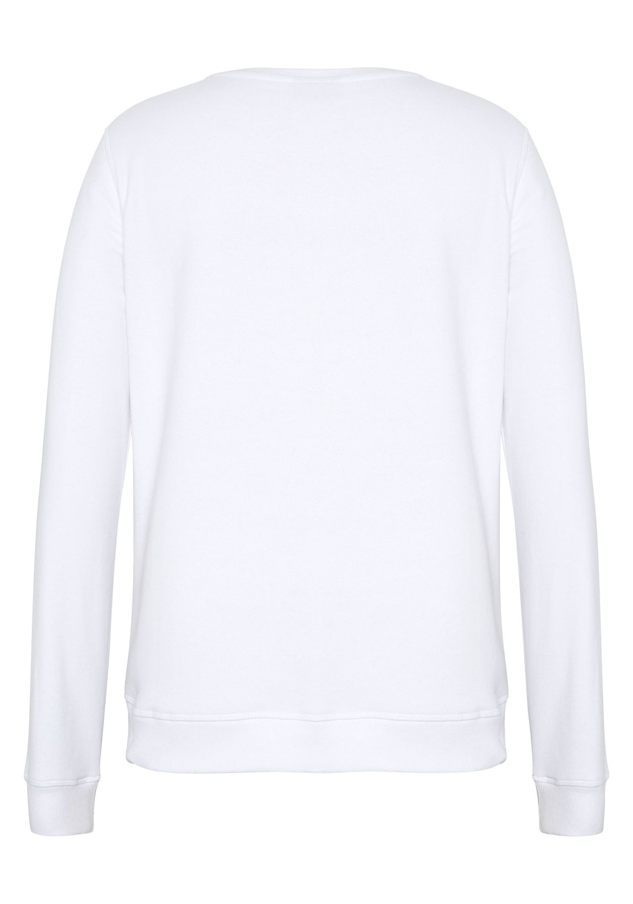 Свитер с блестящим принтом этикеток POLO SYLT, цвет 1048 White/dark Blue — фото 2