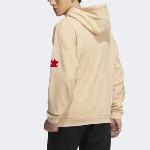 Толстовка originals vday uni sports printing logo pattern yellow Adidas, желтый — фото 4