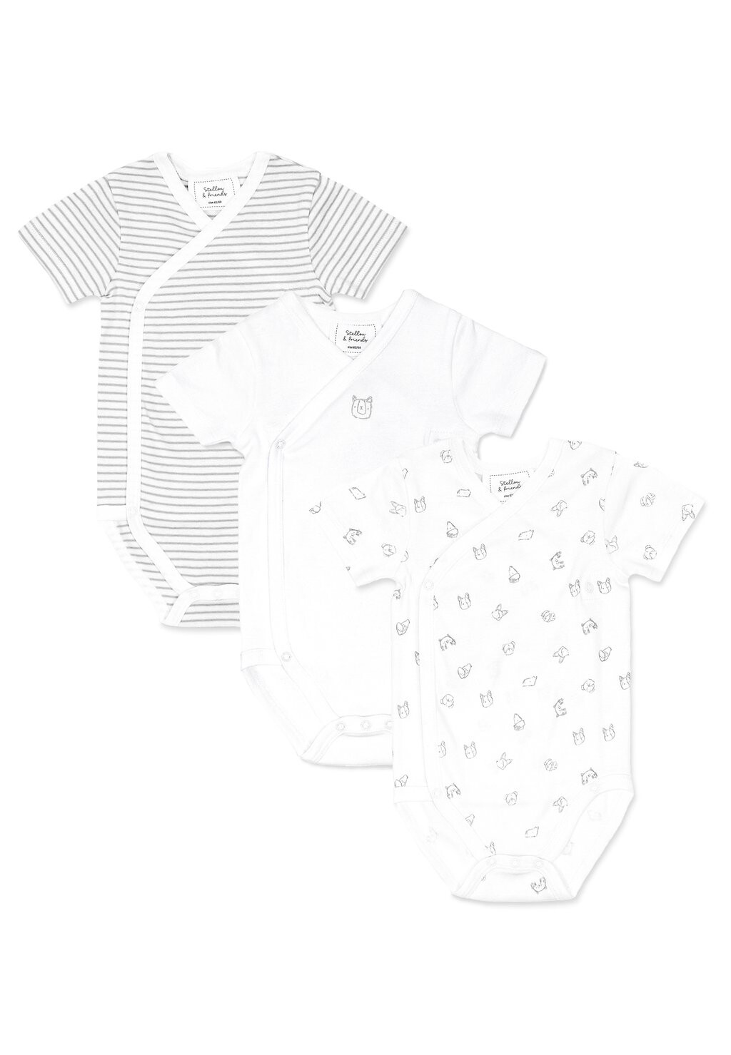 

Боди 3 Pack Stellou & friends, цвет grey