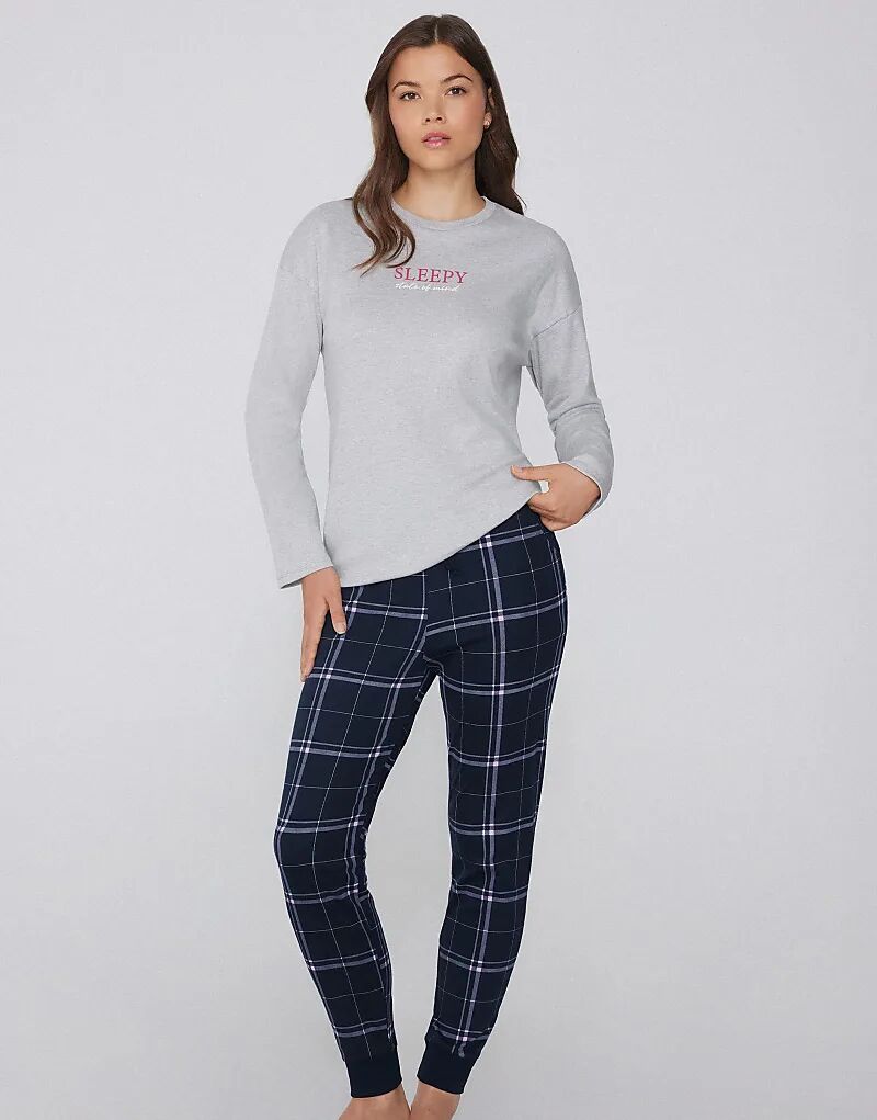 

Спортивные брюки Tezenis из плотного хлопкового принта, абсолютно синего цвета