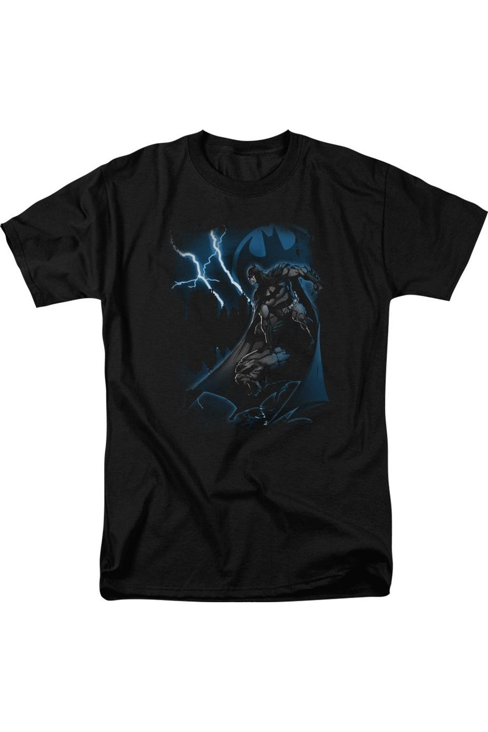 

Футболка с коротким рукавом для взрослых Batman Lightning Strikes Gildan, черный