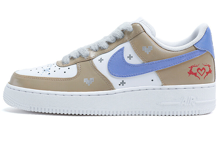 

Кроссовки для скейтбординга Air Force 1 мужские с низким верхом белые/коричневые/фиолетовые Nike, Фиолетовый, Кроссовки для скейтбординга Air Force 1 мужские с низким верхом белые/коричневые/фиолетовые Nike