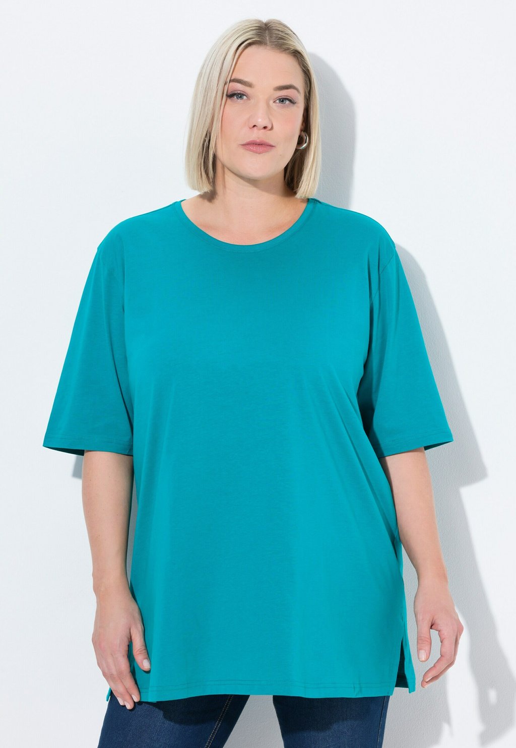 

Базовая футболка SHORTSLEEVE TEE Ulla Popken, цвет Petrol