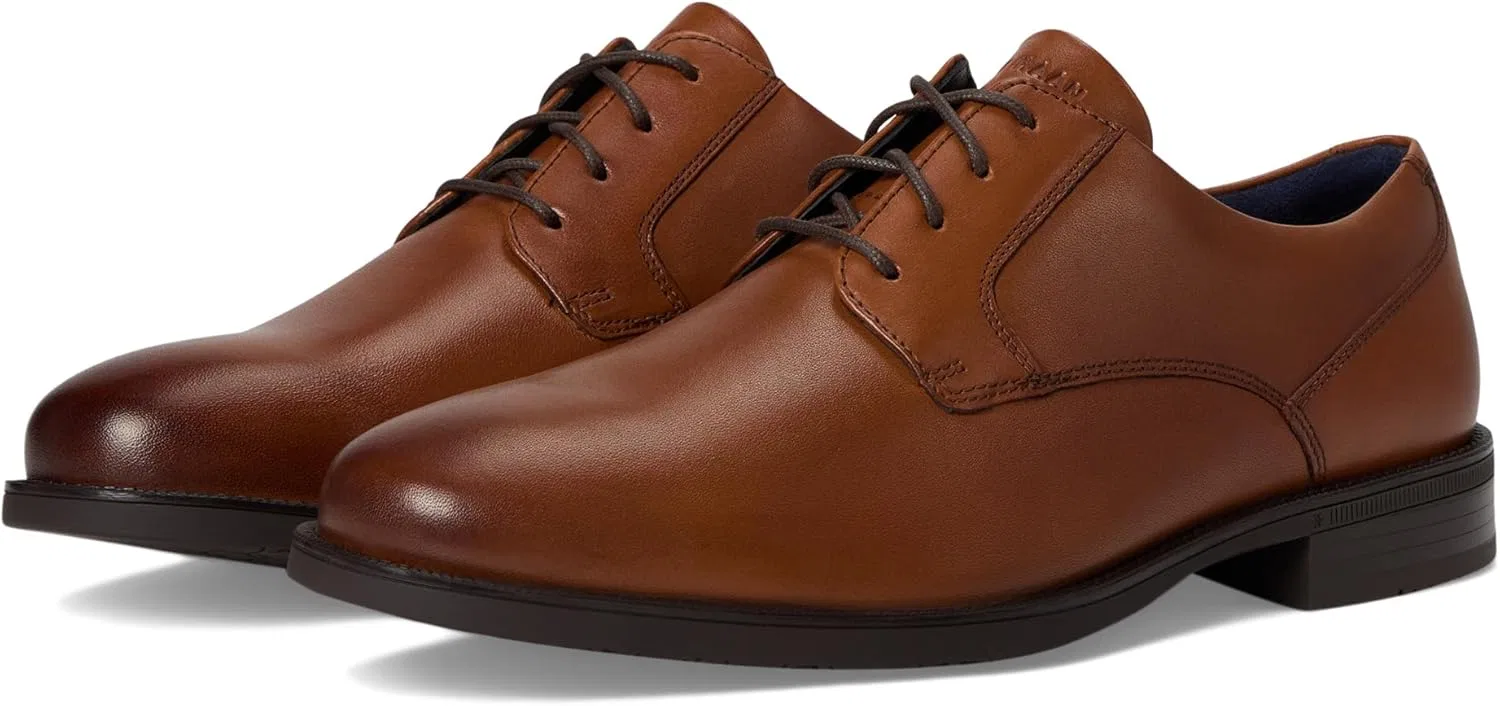Оксфорды с простым носком Cole Haan Herren Bedford, British Tan Java