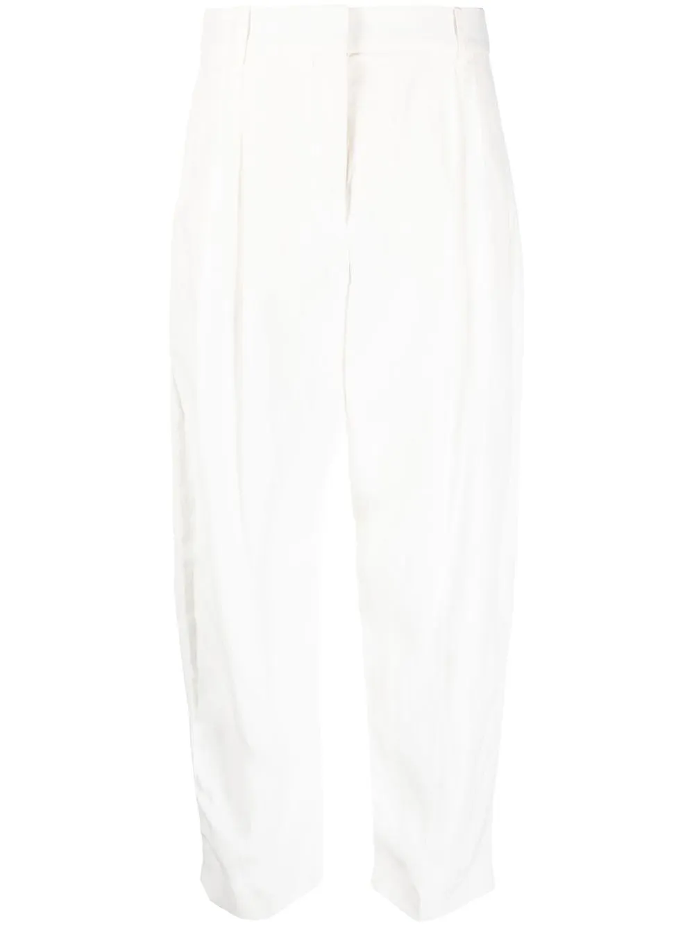 

Укороченные брюки со складками Stella Mccartney, белый
