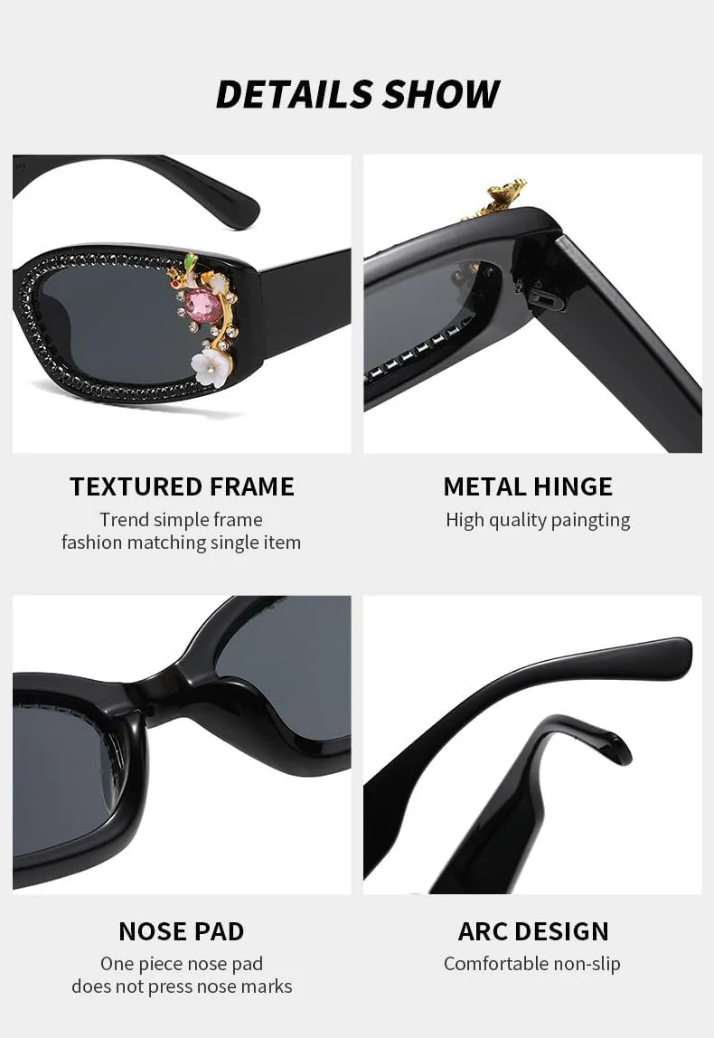 

Европейские и американские модные солнцезащитные очки с бриллиантовой инкрустацией, персонализированные модные солнцезащитные очки в уличном стиле - 5 GJKTFNJIF, 5