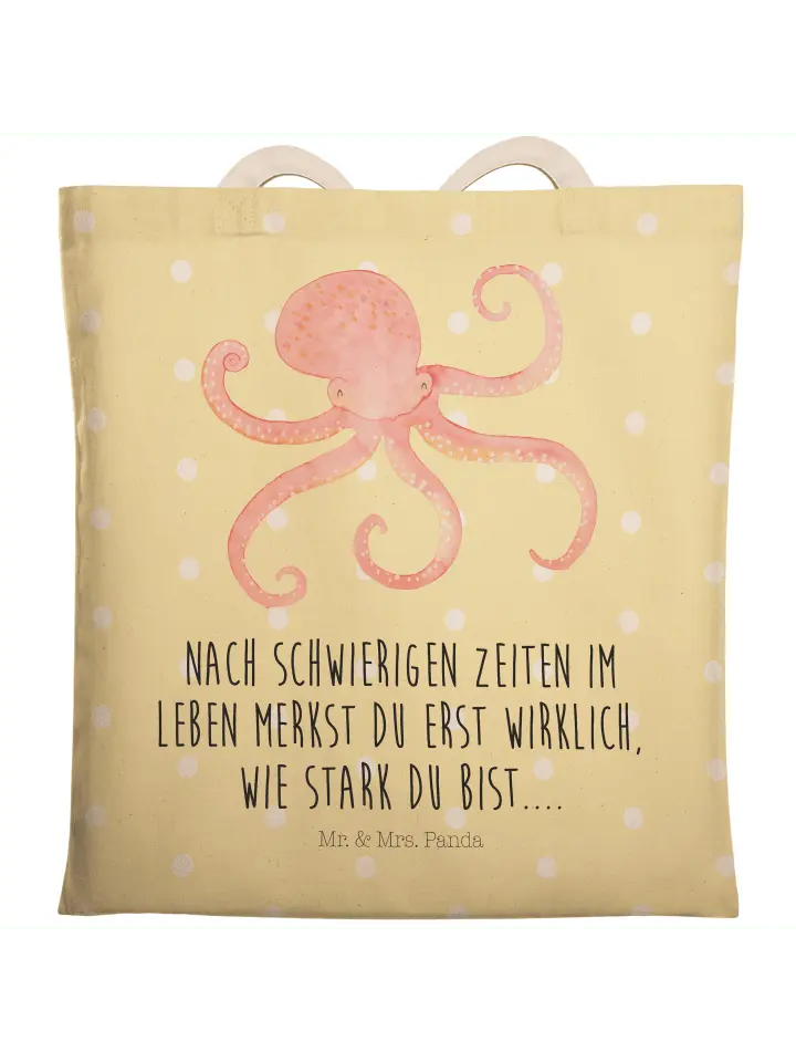 

Шоппер Mr. & Mrs. Panda, желтый пастельный