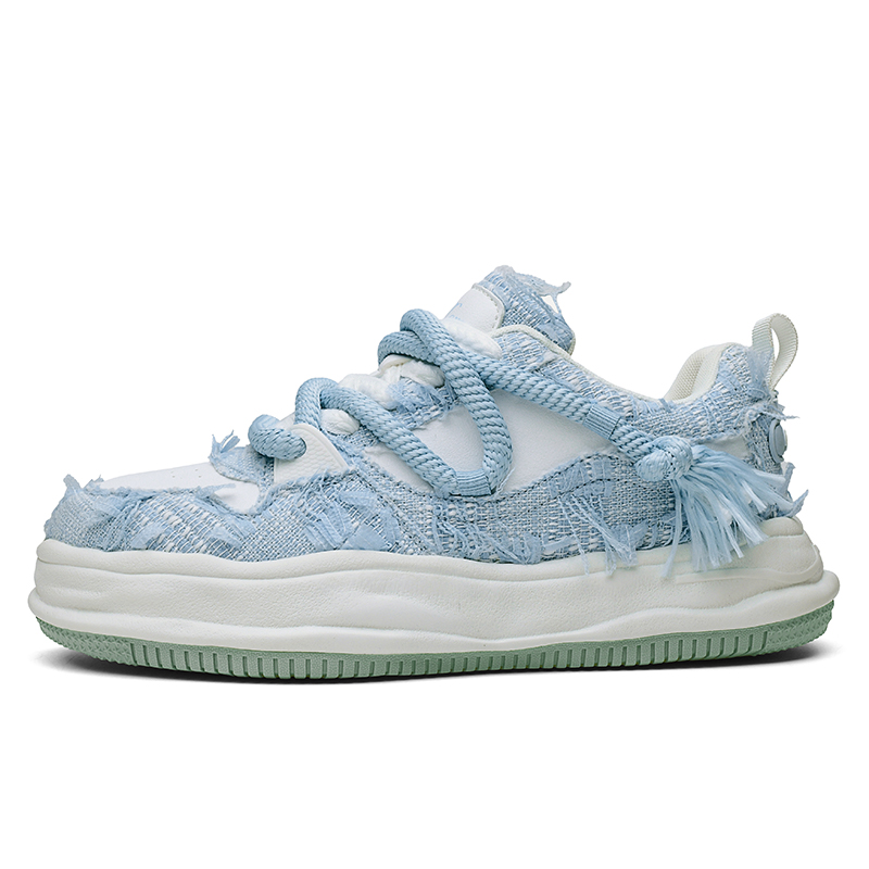 

TCELLARS Амортизирующие, износостойкие, дышащие, легкие, увеличивающие рост низкие кеды мужские, льняной синий, цвет Linen Blue