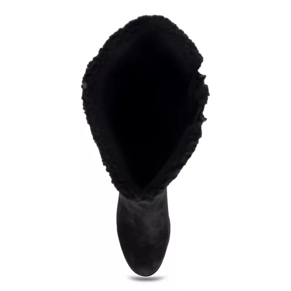 Женские овчинные сапоги Binocular до колена Aerosoles, цвет black faux suede — фото 4