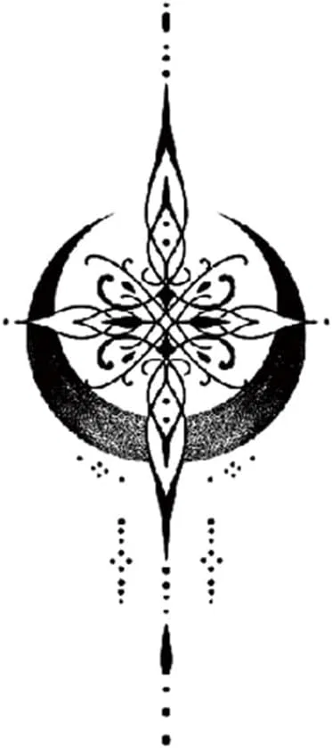 Временная татуировка Moon Wheel Couple, 1 шт, One Color — фото 4