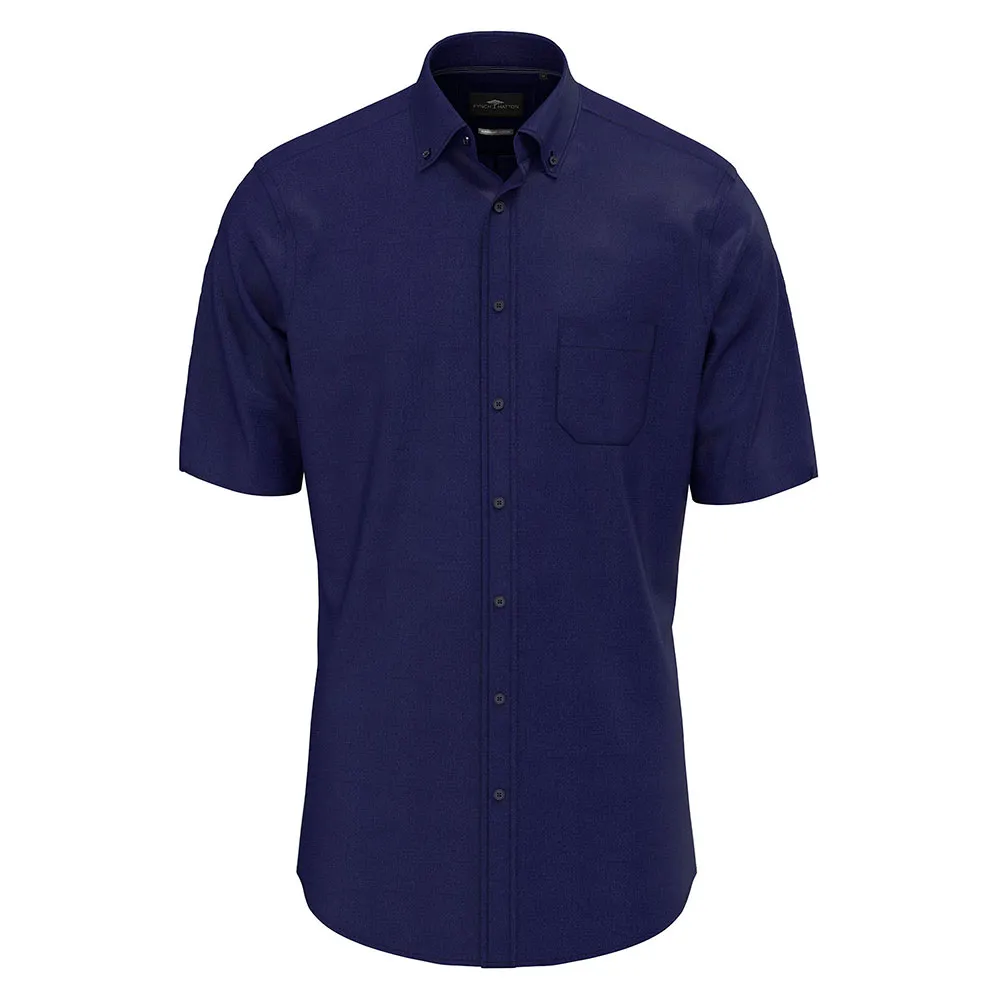 

Рубашка с коротким рукавом Fynch Hatton Seersucker Solids, синий