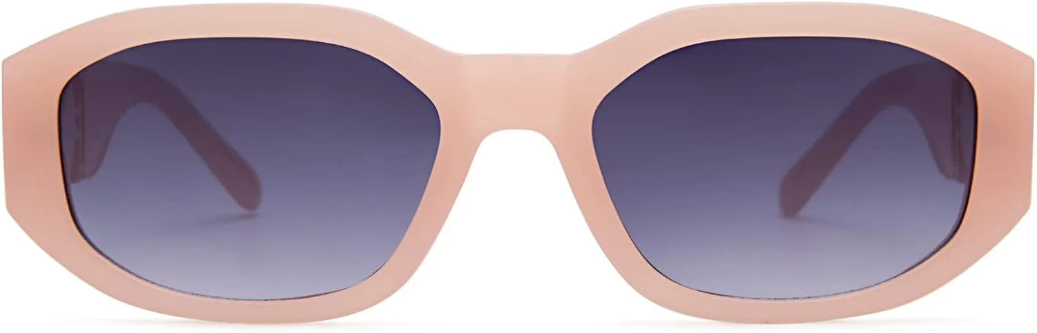 

Солнцезащитные очки Hycredi прямоугольной формы для женщин и мужчин, ретро-очки для вождения, винтажный стиль 90-х, нестандартная оправа, защита UV400, C7- Pink/Grey