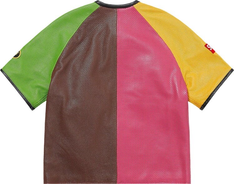 Куртка Supreme x Vanson Leathers Short-Sleeve Racing 'Multicolor', разноцветный — фото 2