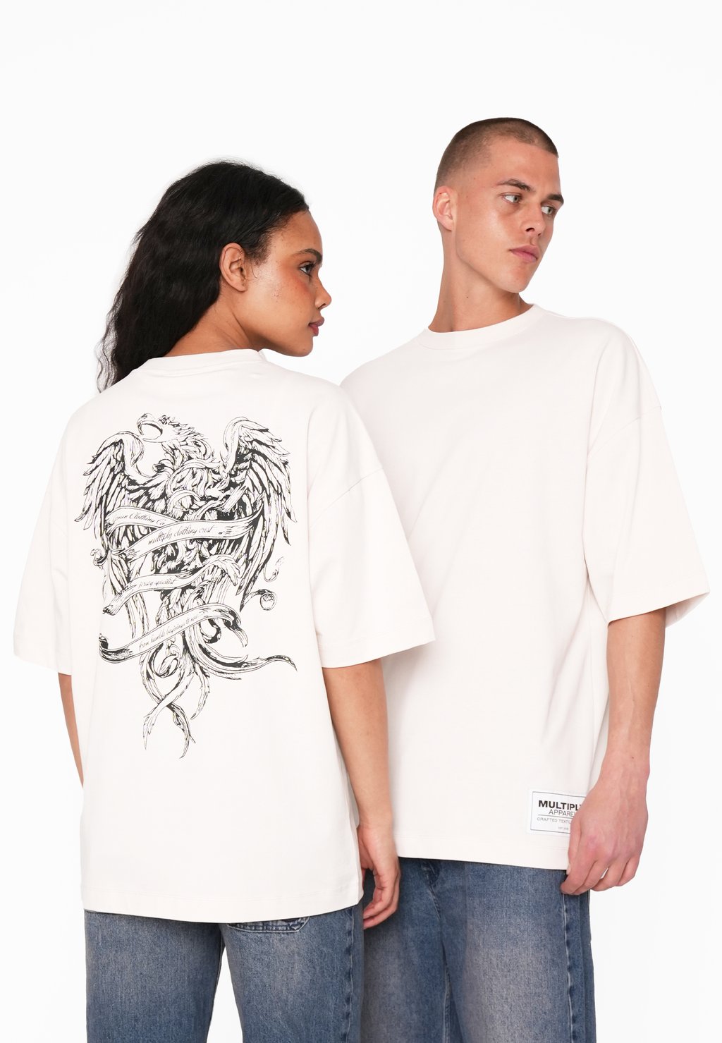 

Футболка с принтом UNISEX Multiply Apparel, кремовый