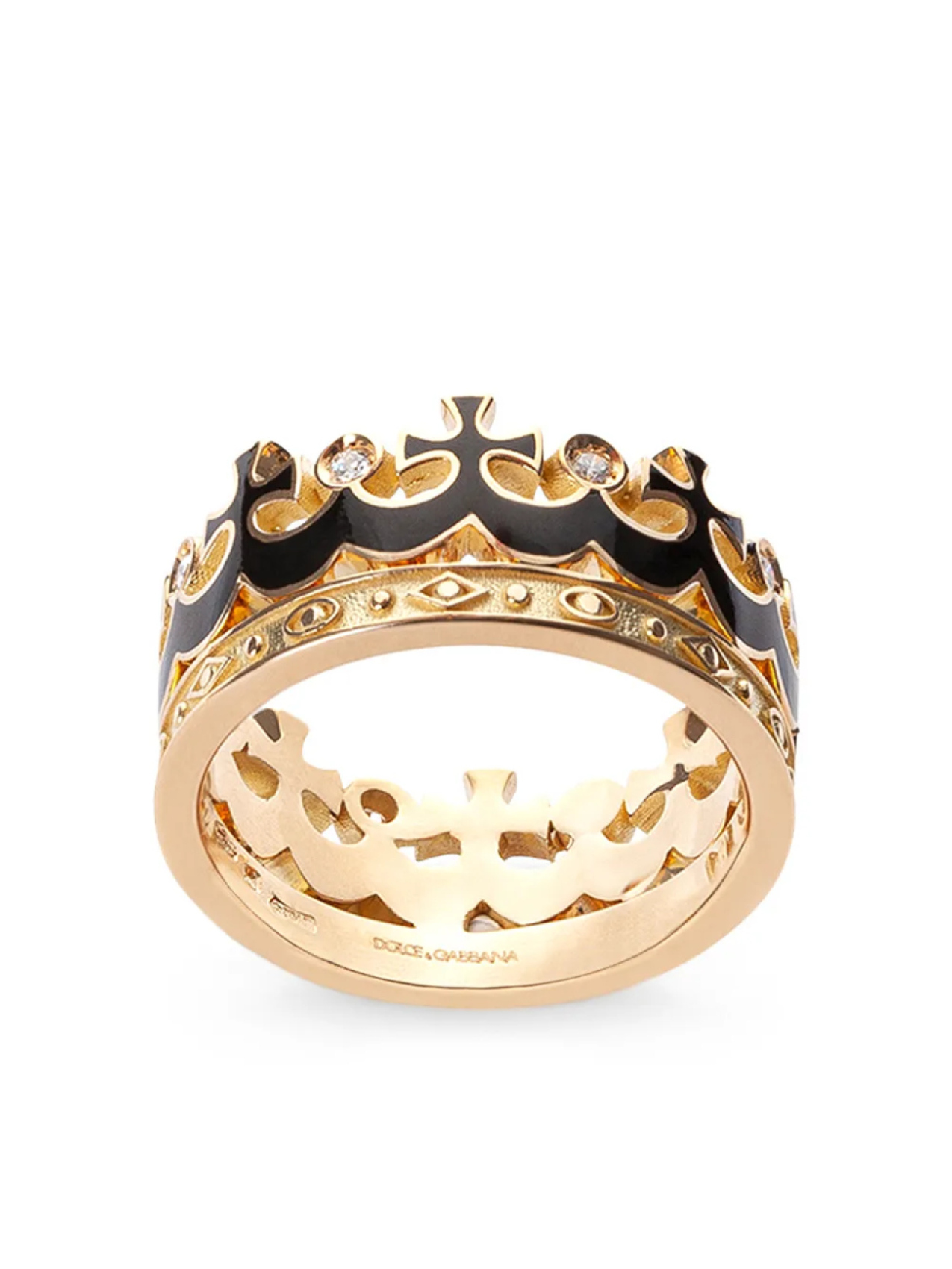 

Кольцо из желтого золота с сапфирами и рубинами Dolce & Gabbana, золотой