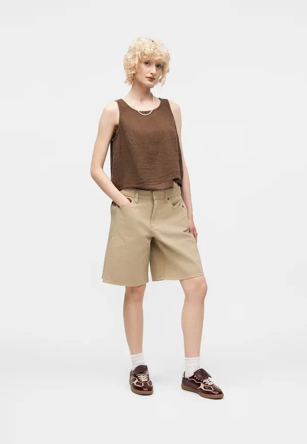 Шорты Gap, khaki, цвет хаки — фото 2