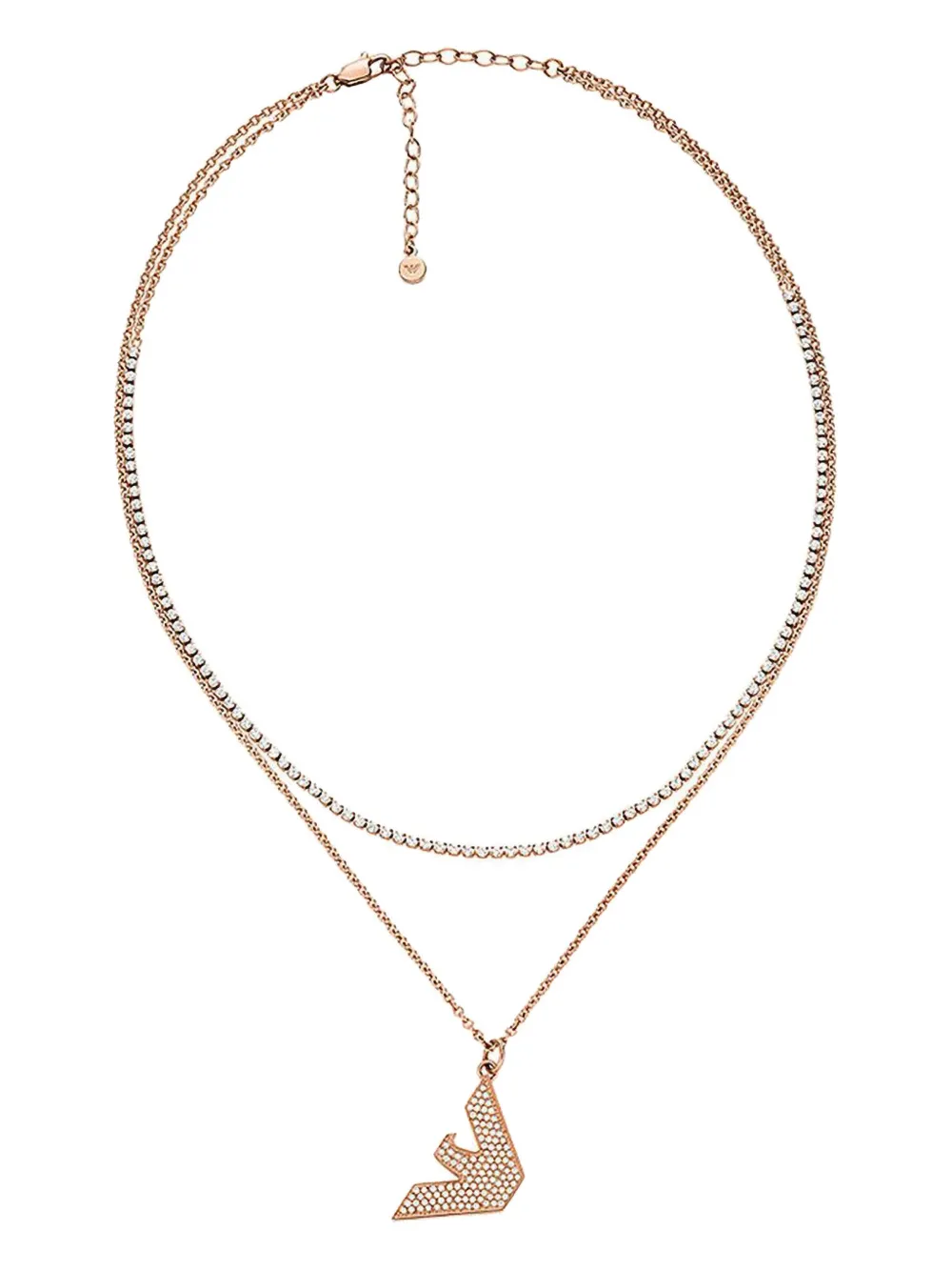 

Колье с подвеской-логотипом EMPORIO ARMANI, розовый