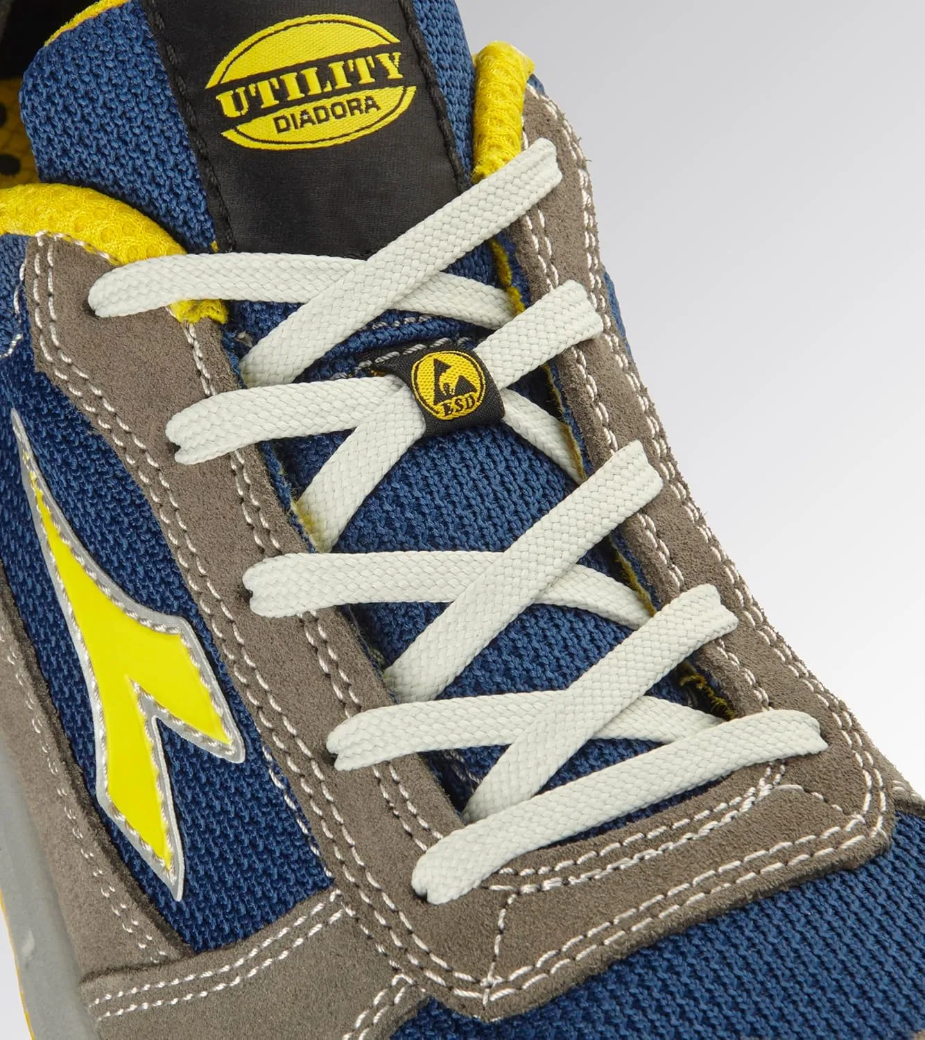 Рабочие кроссовки Utility Diadora - низкие рабочие кроссовки Run Text Low S1P SRC ESD для мужчин и женщин, Grigio Castello Blu Insegna — фото 4