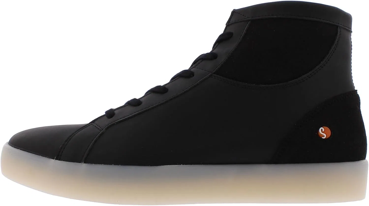 Мужские ботинки Softinos на шнуровке, со свободной стелькой, Black W Black Vegan Suede — фото 2