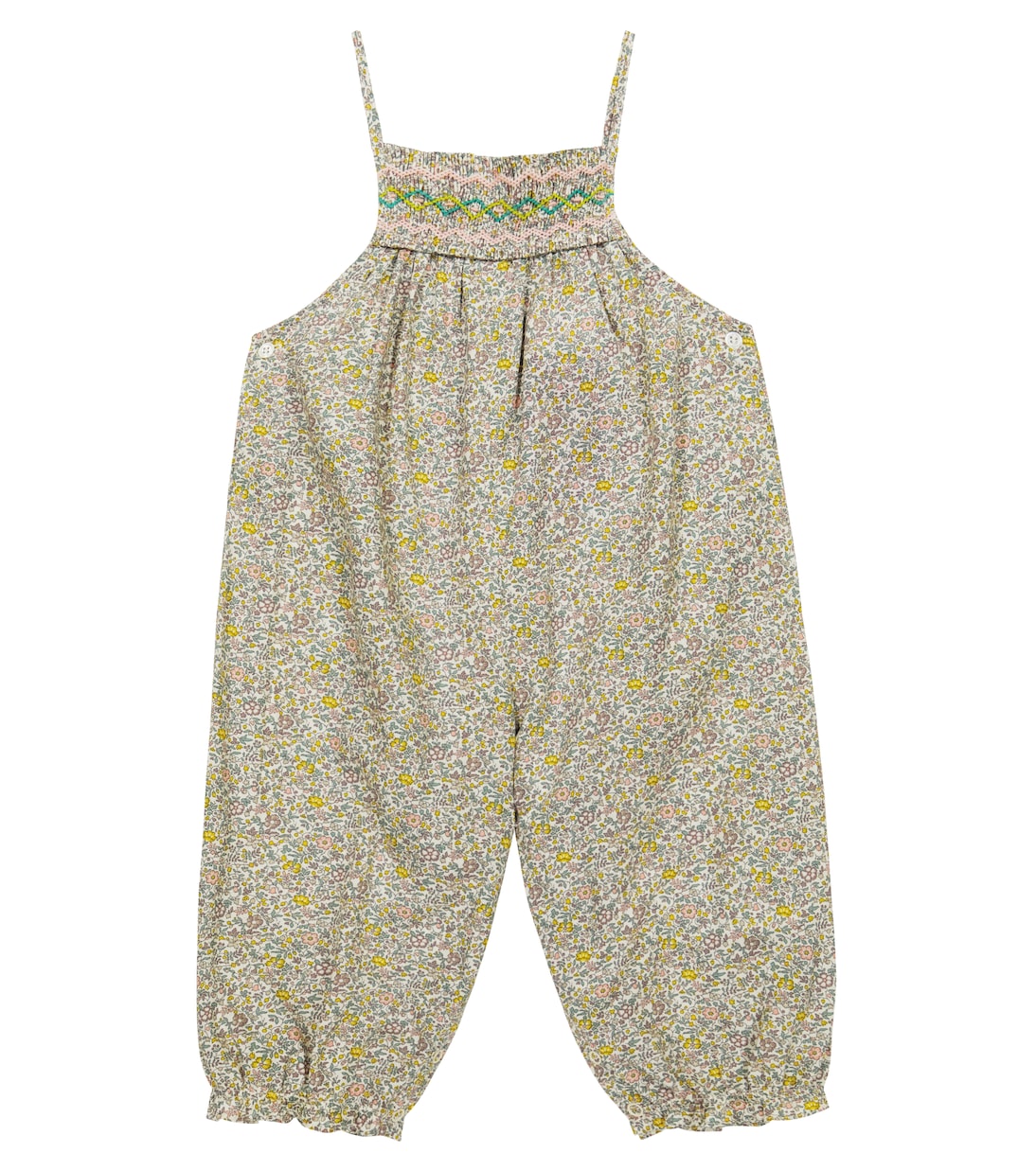 

Хлопковый комбинезон с цветочным принтом Baby Lilisy Bonpoint, Fleurs Ecru