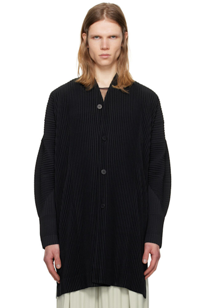 

Черный ежемесячный цвет февраль пальто HOMME PLISSÉ ISSEY MIYAKE