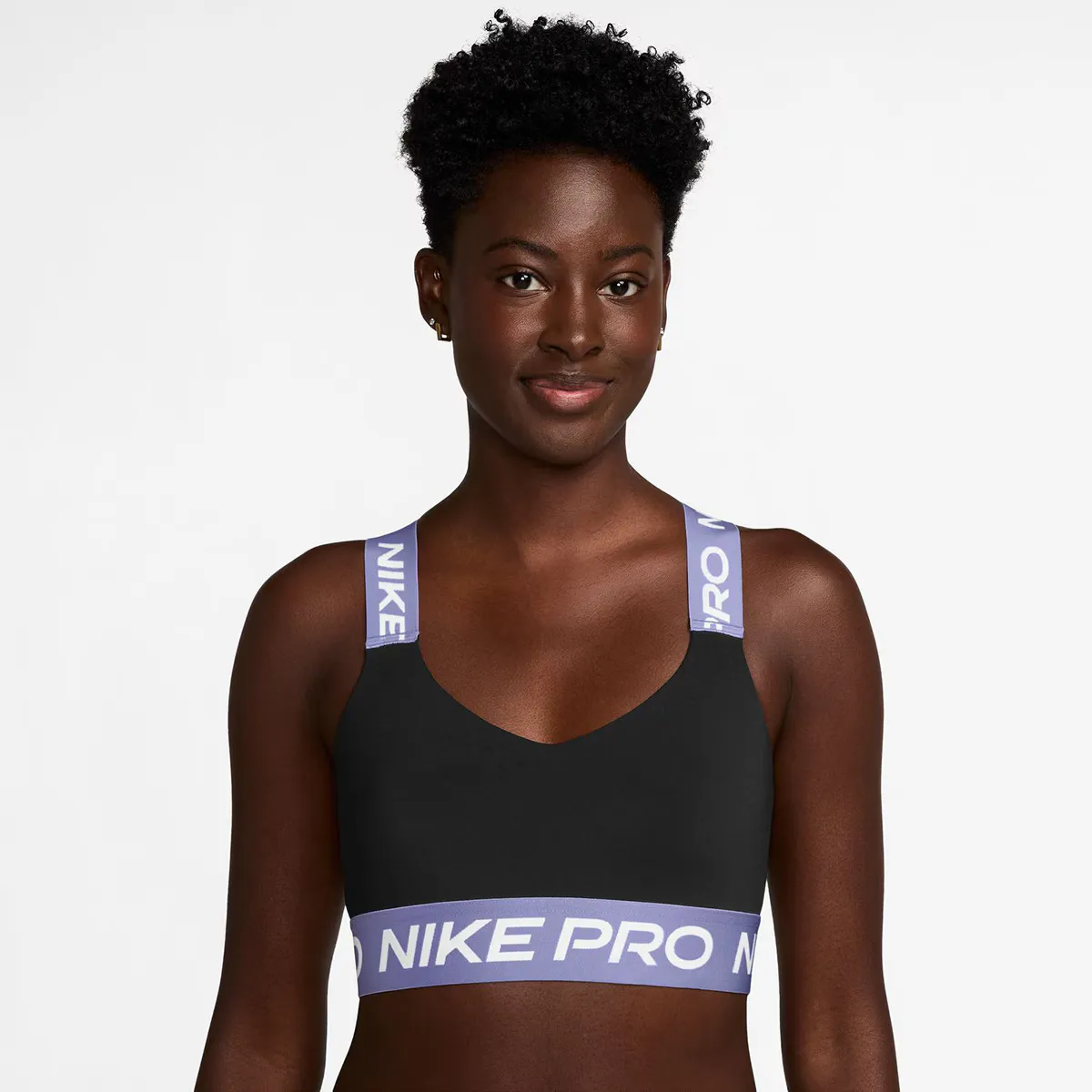 

Женский топ Nike Pro, черный/пурпурный
