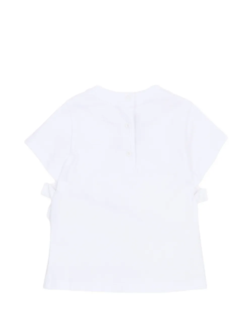 Футболка с короткими рукавами и оборками Balmain Kids, белый — фото 2