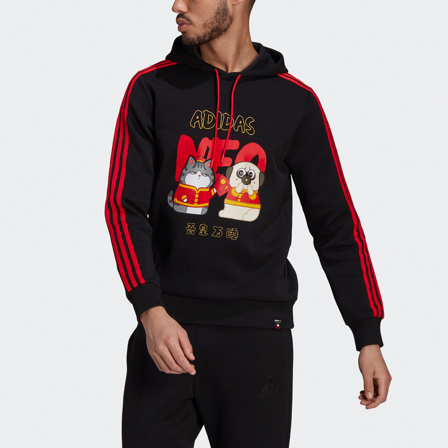 Футболка Adidas Neo CNY Collection черная мужская — фото 3