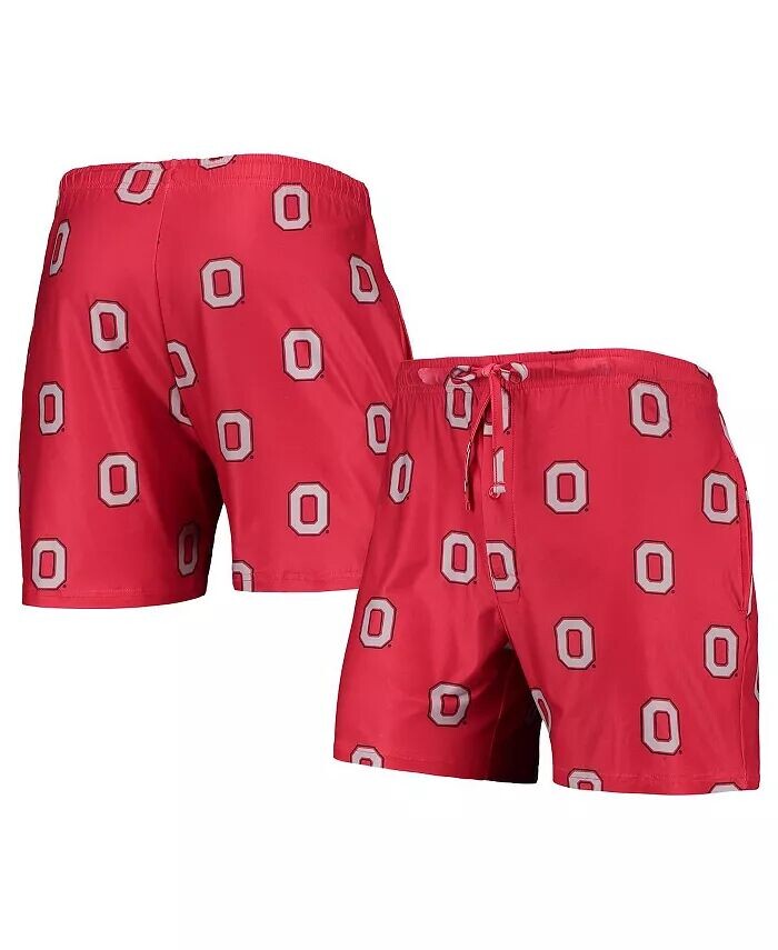 

Мужские шорты Scarlet Ohio State Buckeyes с флагманским джемом со сплошным принтом Concepts Sport
